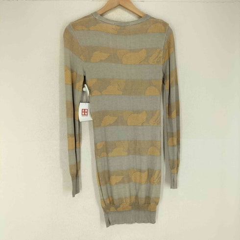 アベイシングエイプ A BATHING APE ミニロゴ刺繍ボーダーニットワンピース Y2K レディース XS