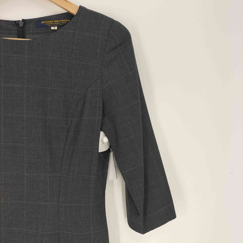 ブルックスブラザーズ BROOKS BROTHERS グラフチェック ボートネック Q/S タイトワンピース レディース JPN:9号