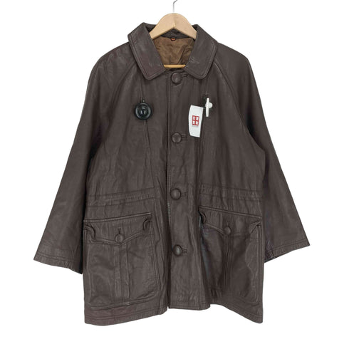 ラムレザーハーフコート メンズ