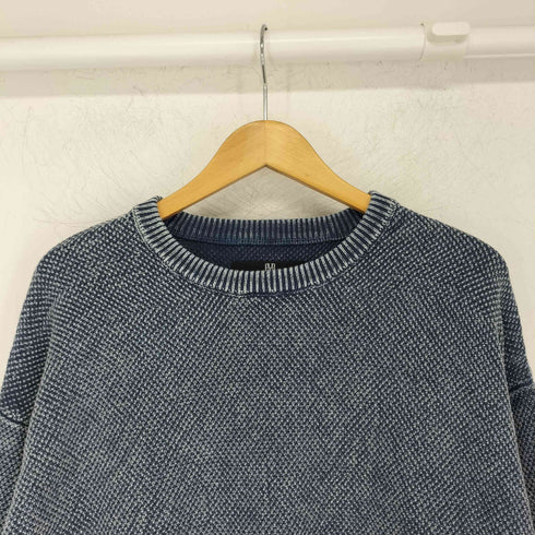カンビオ CAMBIO Stonewashed Waffle Crew Neck Knit Pullover クルーネックニット メンズ JPN:S