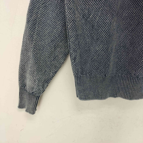 カンビオ CAMBIO Stonewashed Waffle Crew Neck Knit Pullover クルーネックニット メンズ JPN:S