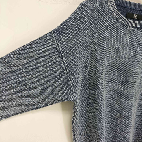 カンビオ CAMBIO Stonewashed Waffle Crew Neck Knit Pullover クルーネックニット メンズ JPN:S