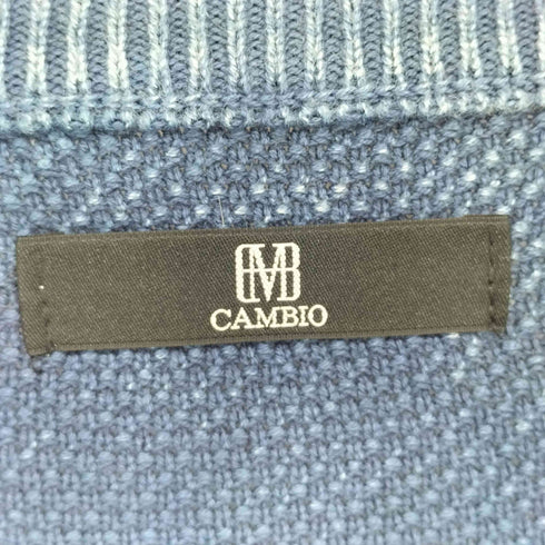 カンビオ CAMBIO Stonewashed Waffle Crew Neck Knit Pullover クルーネックニット メンズ JPN:S