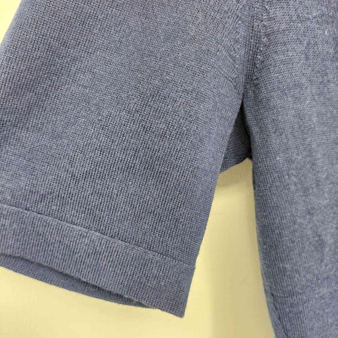 ポールスチュアート Paul Stuart カシミヤ混 リボンデザイン ウール S/S ニット レディース UK:6