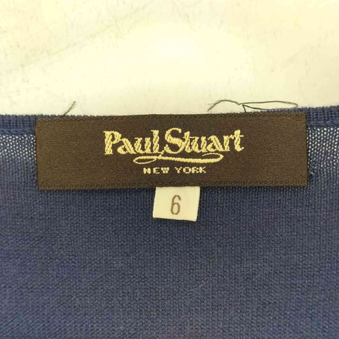 ポールスチュアート Paul Stuart カシミヤ混 リボンデザイン ウール S/S ニット レディース UK:6