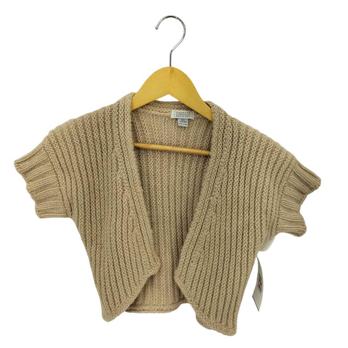 バーニーズニューヨーク BARNEYS NEWYORK イタリア製 cashmere カシミヤ100 ボタンレス 半袖ベスト レディース S