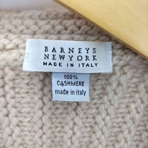 バーニーズニューヨーク BARNEYS NEWYORK イタリア製 cashmere カシミヤ100 ボタンレス 半袖ベスト レディース S