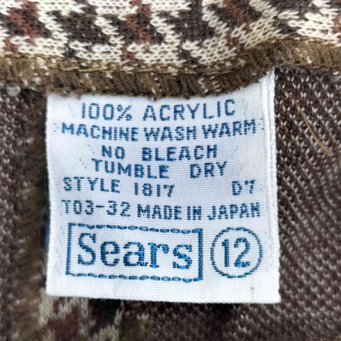 シアーズ Sears 日本製 千鳥格子 スラックスパンツ メンズ 12