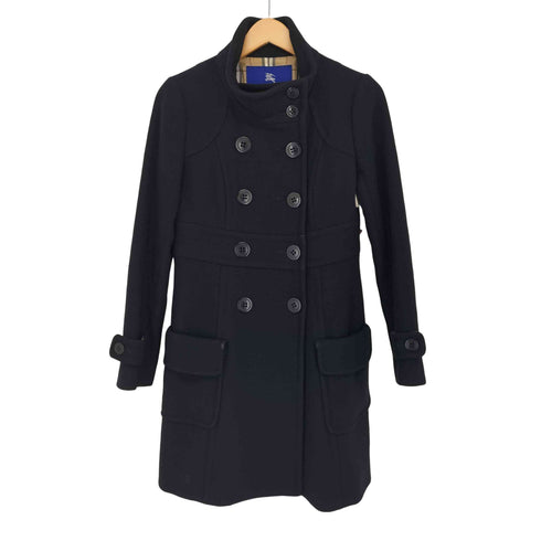 バーバリーブルーレーベル BURBERRY BLUE LABEL 裏地ノバチェックダブルブレストコート レディース EUR:38