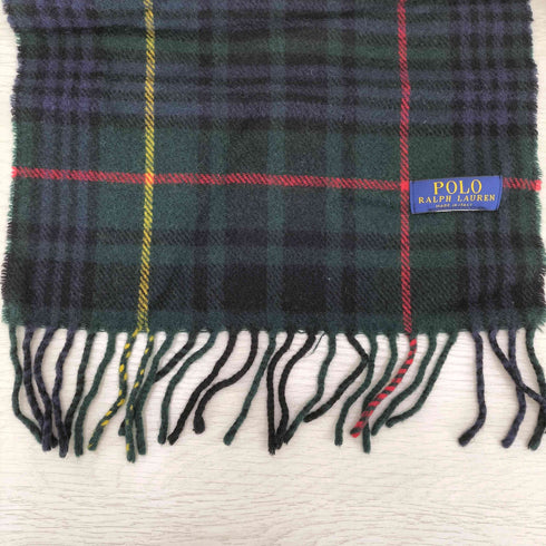 ポロラルフローレン POLO RALPH LAUREN ポロベア ブラックウォッチ フリンジマフラー メンズ