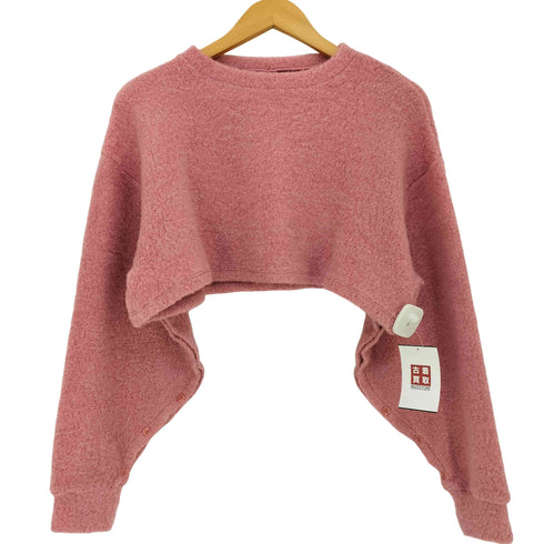 ウィルフリー willfully スリーブボタン ショート丈 ニット レディース FREE