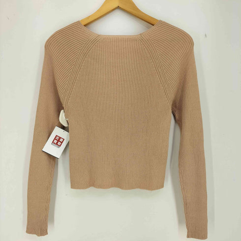 ウィルフリー willfully リブ編み ショルダーボタン ニット レディース FREE