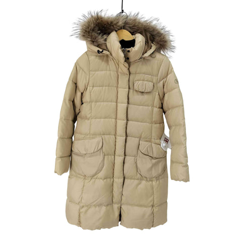 エーグル AIGLE ファー付き ロングダウンコート レディース M
