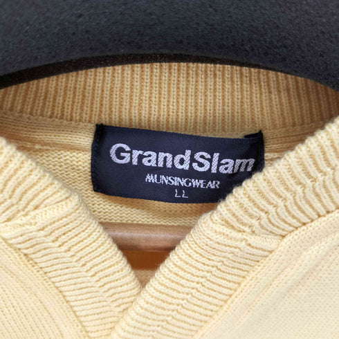 マンシングウェア GRANDSLAM MUNSINGWEAR 刺繍ロゴ スキッパー ニット メンズ LL