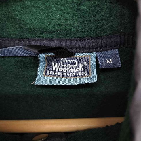 ウールリッチ WOOLRICH 80S MADE IN USA 紺タグハーフボタンフリース メンズ M