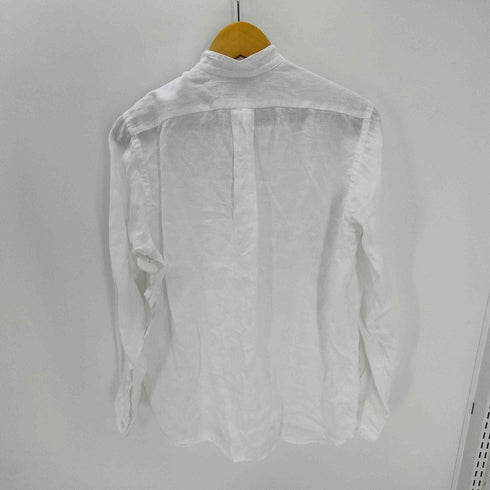 INDIVIDUALIZED SHIRT インディビジュアライズドシャツ STADARD FIT Pure Linen USA製 麻 ピュアリネン バンドカラー L/S シャツ メンズ 15-32