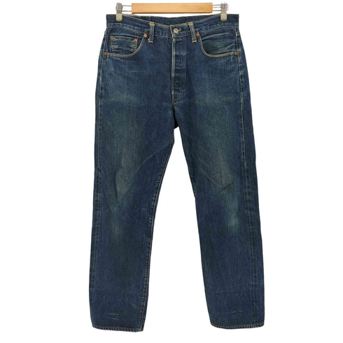 リーバイス Levis 90S USA製 ボタン裏555刻印 501XX BIGE ボタンフライ ストレート デニム パンツ 脇割 内股シングル 97年製 バレンシア工場 メンズ W33L36
