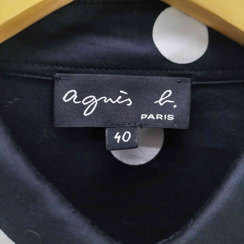 アニエスベー agnes b. PARIS 水玉 ドット L/S シャツ ブラウス レディース EUR:40