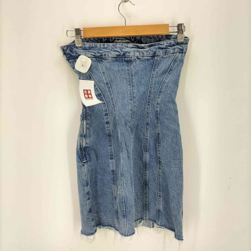 ザラ ZARA ベアトップデニムワンピース レディース import:M