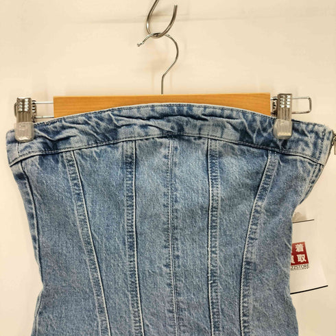 ザラ ZARA ベアトップデニムワンピース レディース import:M