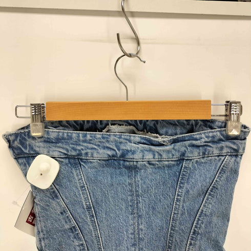ザラ ZARA ベアトップデニムワンピース レディース import:M