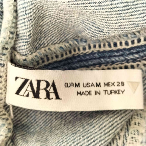 ザラ ZARA ベアトップデニムワンピース レディース import:M