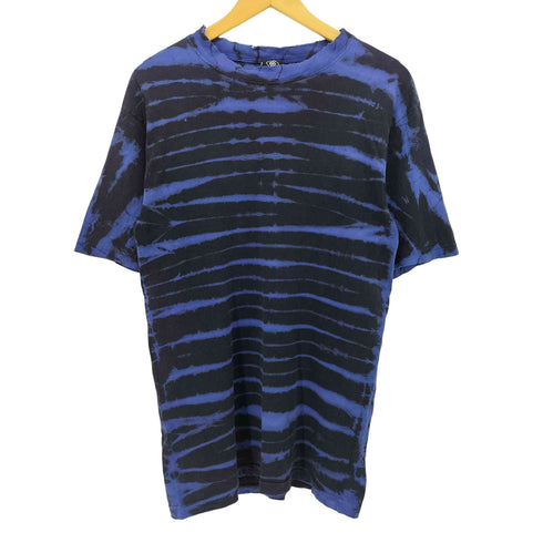 FACTORY ARTWEAR 90-00S USA製 タイダイ ボーダー クルーネック S/S Tシャツ メンズ import:M