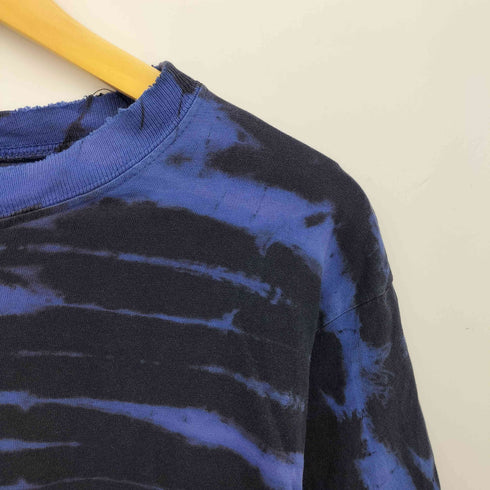 FACTORY ARTWEAR 90-00S USA製 タイダイ ボーダー クルーネック S/S Tシャツ メンズ import:M