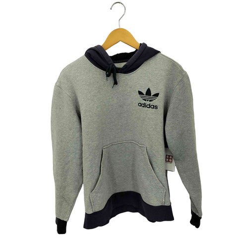 アディダス adidas 00S 万国旗タグ フロントロゴ バイカラー プルオーバーパーカー メンズ import:L