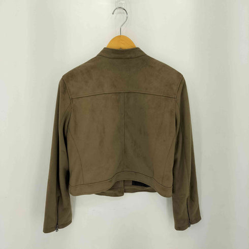 バナナリパブリック BANANA REPUBLIC VEGAN SUEDE MOTO JACKET ヴィーガン スエード モト ダブル レザージャケット Y2K レディース import:L