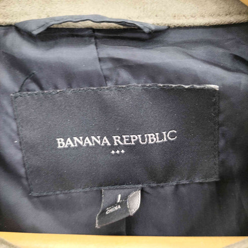 バナナリパブリック BANANA REPUBLIC VEGAN SUEDE MOTO JACKET ヴィーガン スエード モト ダブル レザージャケット Y2K レディース import:L