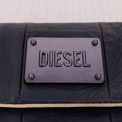 ディーゼル DIESEL Logo Plate Long Wallet ロゴプレート レザー 長財布 メンズ