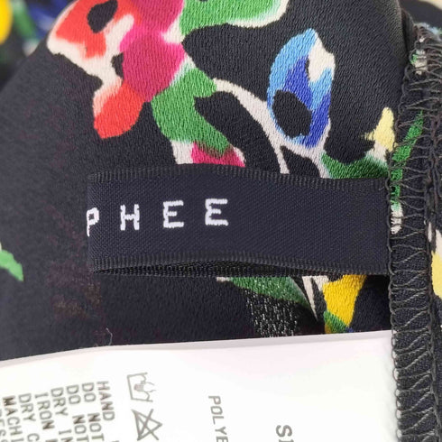 マカフィー MACPHEE ポリエステルフラワープリント ギャザースリーブワンピース レディース JPN:36