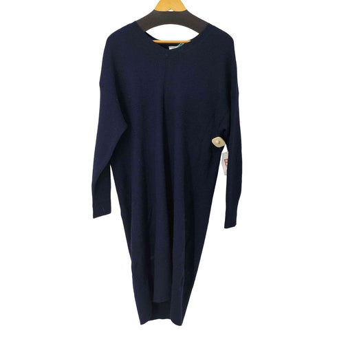 ラコステ LACOSTE ワニ刺繍ロゴ カシミヤ混 Vネックニットワンピース レディース 40