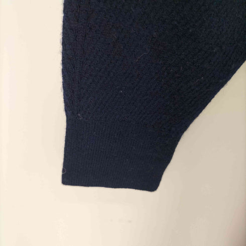 ラコステ LACOSTE ワニ刺繍ロゴ カシミヤ混 Vネックニットワンピース レディース 40