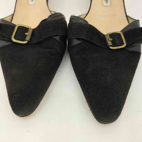 マノロブラニク MANOLO BLAHNIK スエード ミュールパンプス レディース