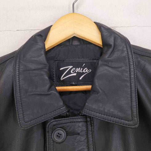zenia カウレザーカーコート メンズ import:L