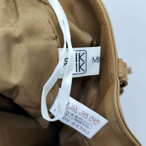 ミッシェルクラン MICHEL KLEIN フリンジデザイン ラムレザーパンツ レディース JPN:38