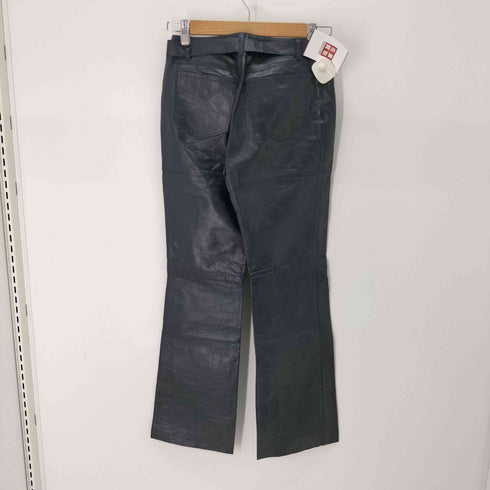 ミッシェルクラン MICHEL KLEIN フリンジデザイン ラムレザーパンツ レディース JPN:38
