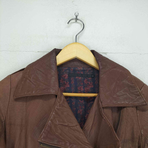 ユナイテッドアローズグリーンレーベルリラクシング UNITED ARROWS green label relaxing ピッグレザーダブルライダースジャケット レディース JPN:M