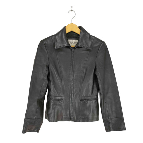 NORTH BEACH LEATHER 切替レザーブルゾン レディース US:4