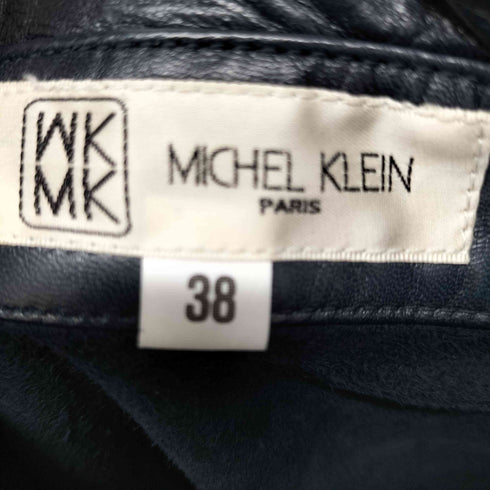 ミッシェルクラン MICHEL KLEIN ウエスタンヨーク ラムレザーシャツジャケット レディース JPN:38