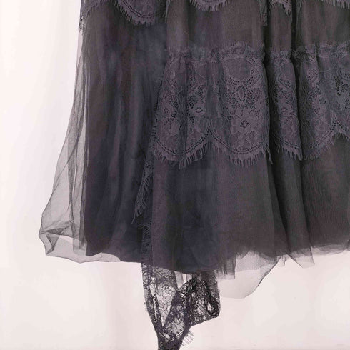 レースシアーティアードワンピース レディース