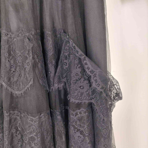 レースシアーティアードワンピース レディース