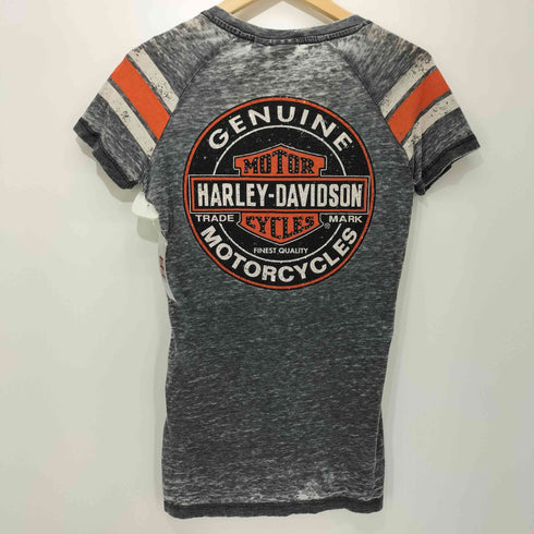 ハーレーダビッドソン HARLEY-DAVIDSON y2k Genuine Oil Can Burnout Tee レディース JPN:XS