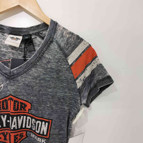 ハーレーダビッドソン HARLEY-DAVIDSON y2k Genuine Oil Can Burnout Tee レディース JPN:XS
