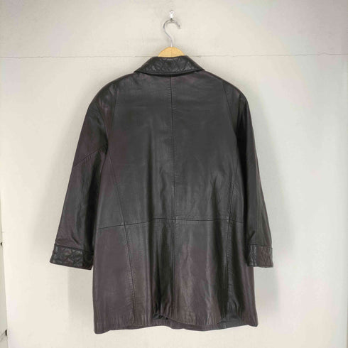 HARON de MARON 部分キルティングレザージャケット レディース FREE