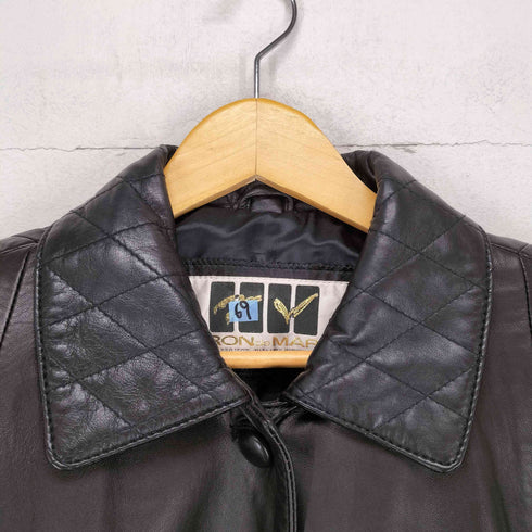 HARON de MARON 部分キルティングレザージャケット レディース FREE