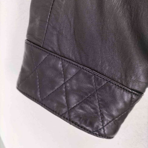 HARON de MARON 部分キルティングレザージャケット レディース FREE