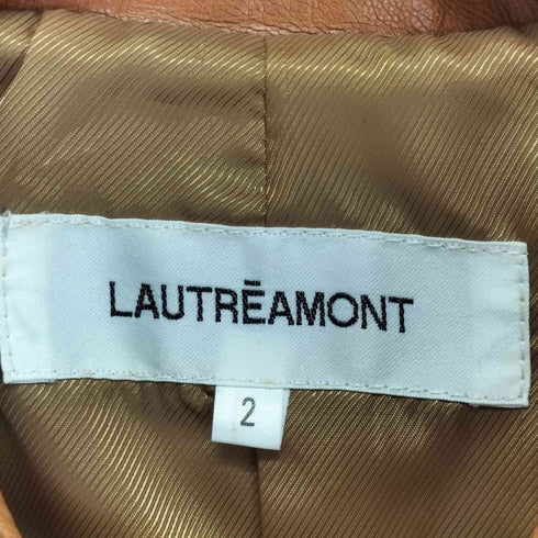 ロートレアモン LAUTREAMONT ゴートレザー比翼ジャケット レディース JPN:2